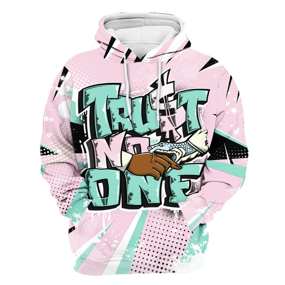 Hoodie To Match Retro Easter 5s - Poly Trust No One Dripping All Over Print