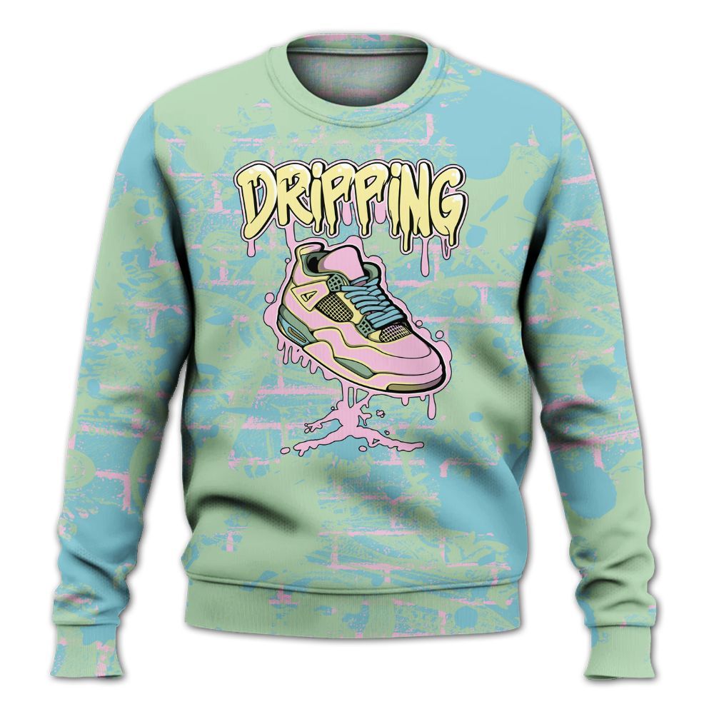 Sweatshirt To Match SB Dunk Low Visty - Dripping Shoe 4S Graphic Street Art All Over Print