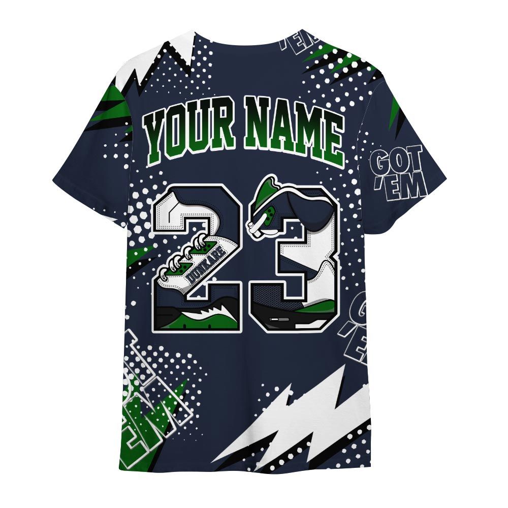 Shirt To Match Midnight Navy 13s - Custom Name Number 23 5s Shirt Outfit 1405 HDT