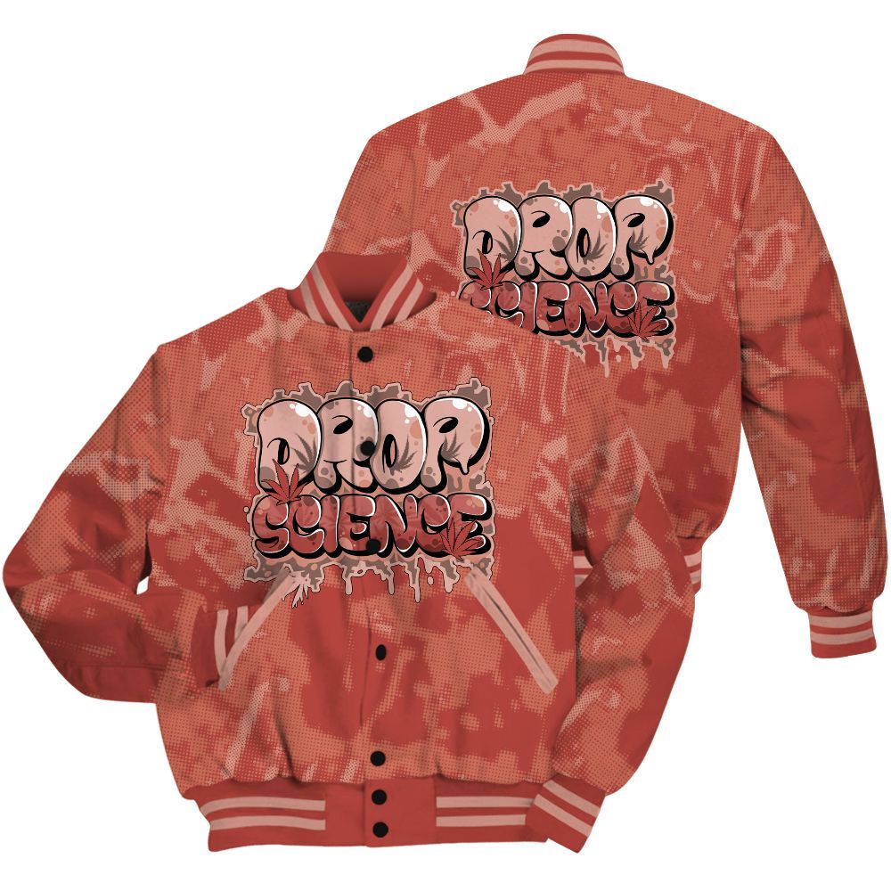Varsity Jacket To Match Dune Red 13s Shirt - Drop Science Street All Over Print