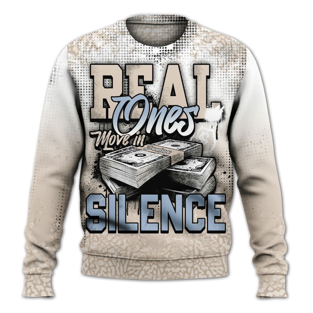 Sweatshirt To Match Desert Sand 3s - Move In Silence Money Street Retro All Over Print