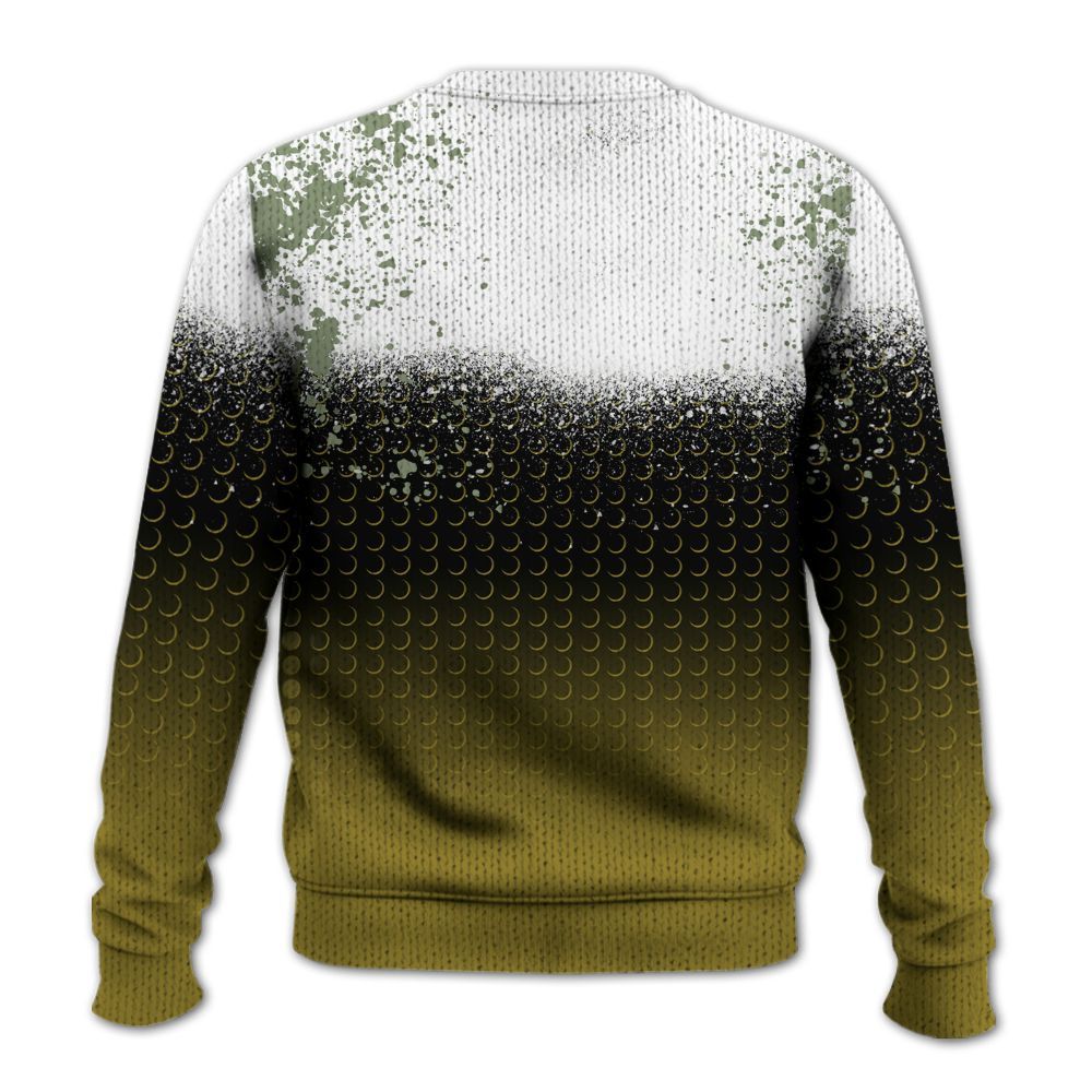Knitted Sweater To Match Air Flightposite Metallic Gold - Halftone Time Is Money