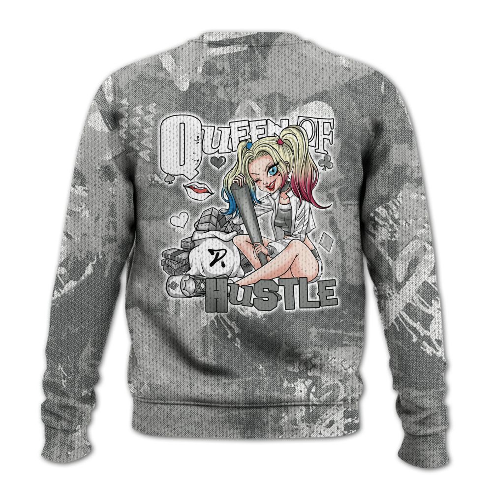 Knitted Sweater To Match Retro Wet Cement 4s - Hustles Quiinn Heart Grunge