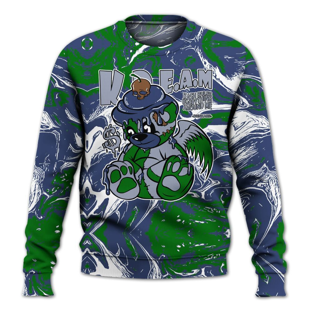 Sweatshirt To Match Midnight Navy 13s - Loot Bear Liquid All Over Print