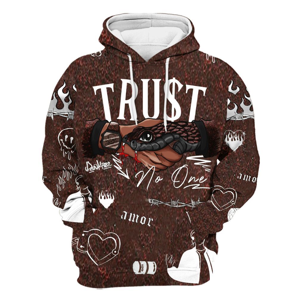 Hoodie To Match Air Force 1 Low Halloween Skull 2024 - Snake Trust No One All Over Print