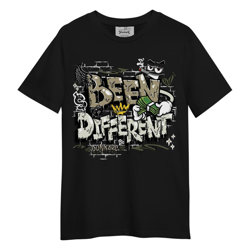 Shirt To Match Low OG Medium Olive 1s - Been Dif2erent Drip Graffiti Graphic