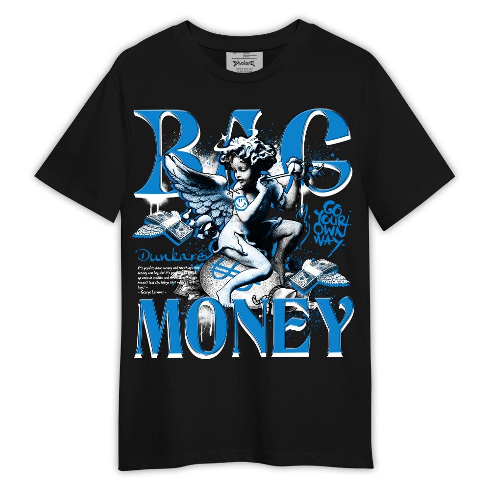 Shirt To Match Industrial Blue 4s - Bag Money Retro Shirt Military Blue 4s Outfit