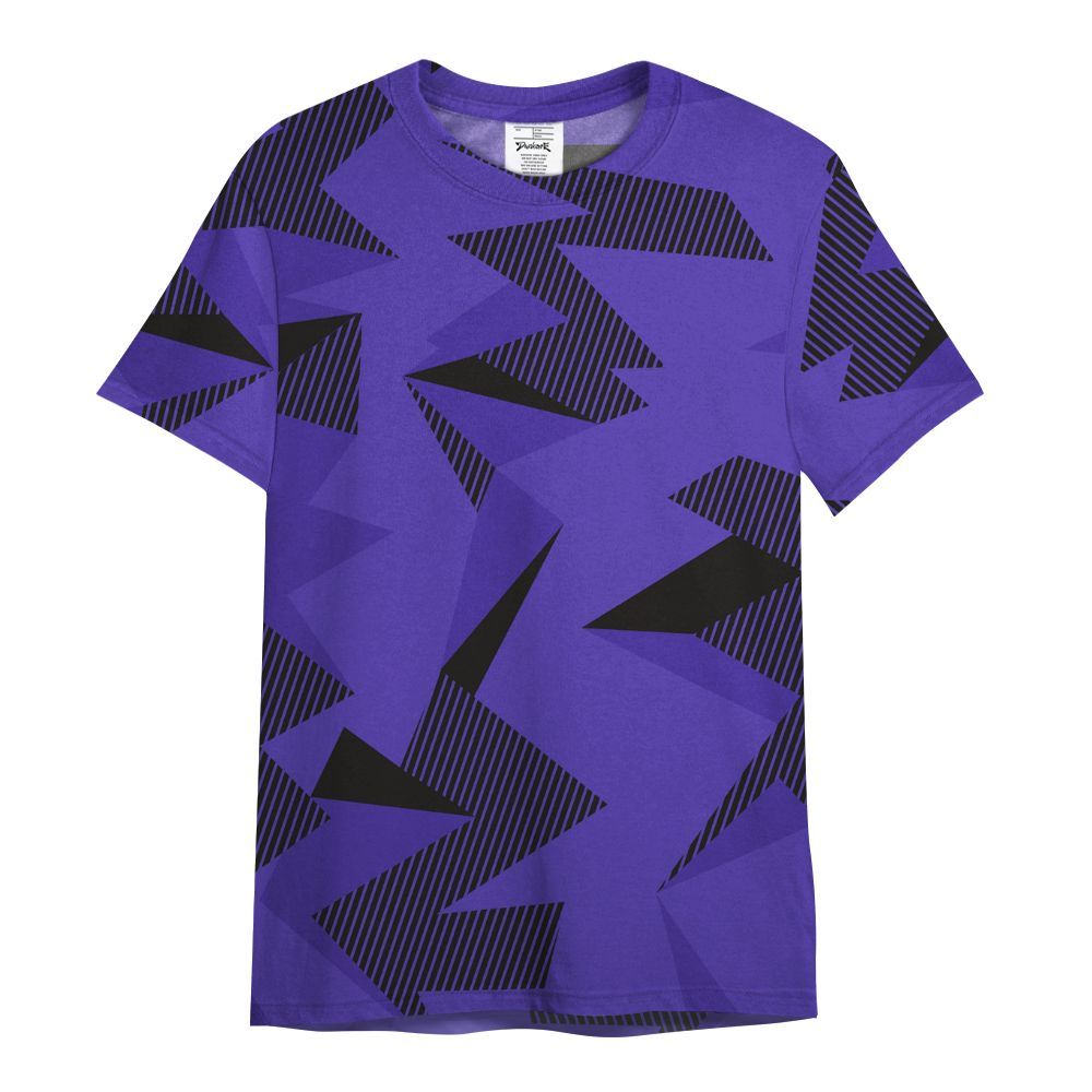 Shirt To Match Field Purple 12s - Geometric Camouflage Pattern All Over Print