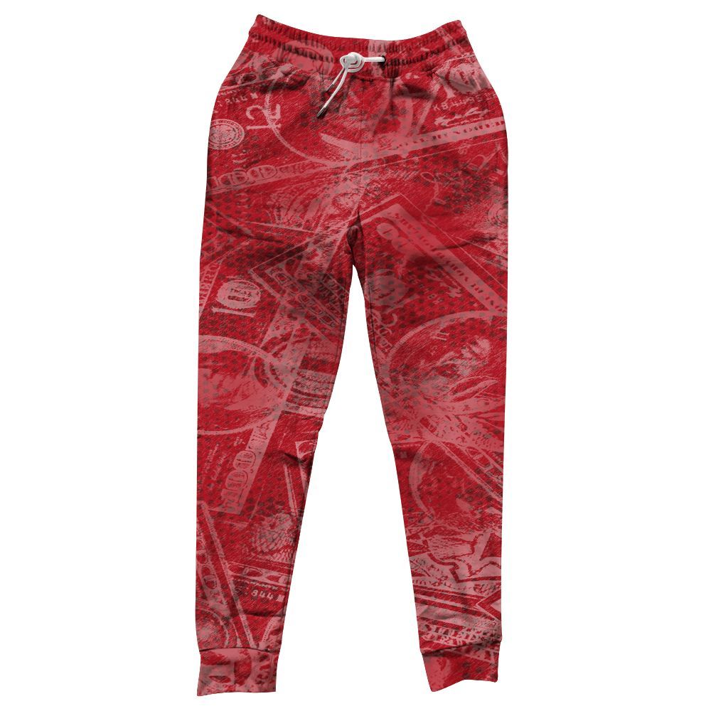 Sweatpant To Match Bred Velvet 11s - Banknotes Art Graphic All Over Print