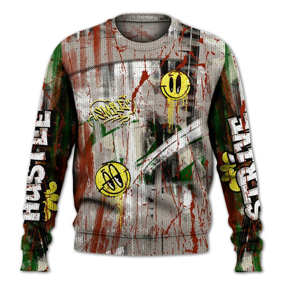 Knitted Sweater To Match El Grito 5s - Money Skull Smile Fire