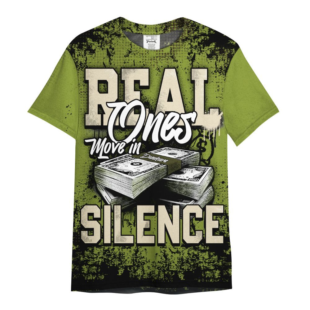 Shirt To Match SB Dunk Low Asparagus - Move In Silence Money Street Retro All Over Print