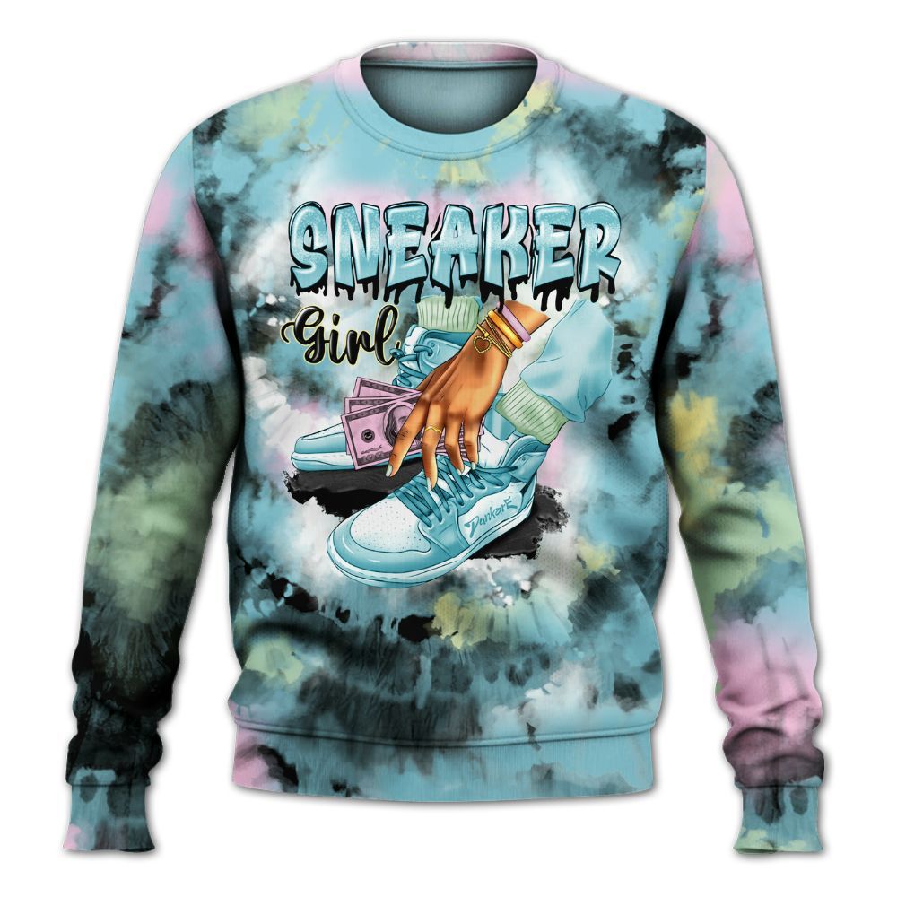 Sweatshirt To Match SB Dunk Low Visty - SNEAKER Girl Money Drip Tie Dye All Over Print