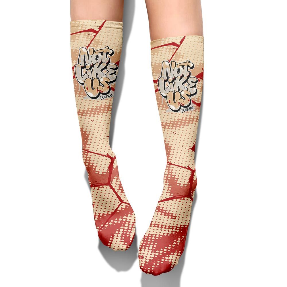 Sock To Match Dunk Low Strawberry Waffle - None Like Us Graphic