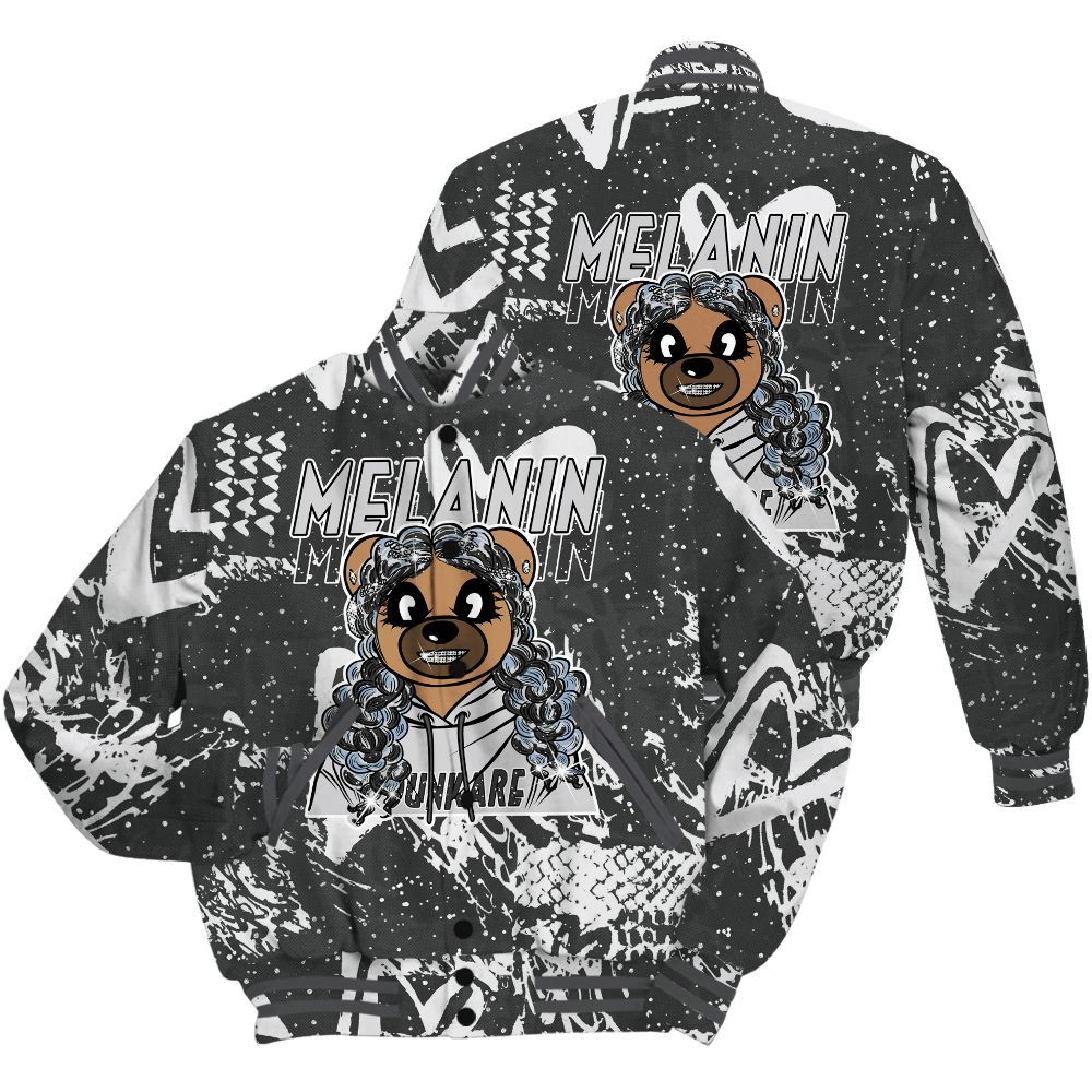 Varsity Jacket To Match Reverse Black White 6s Shirt - Pigments Bear Heart Grunge All Over Print
