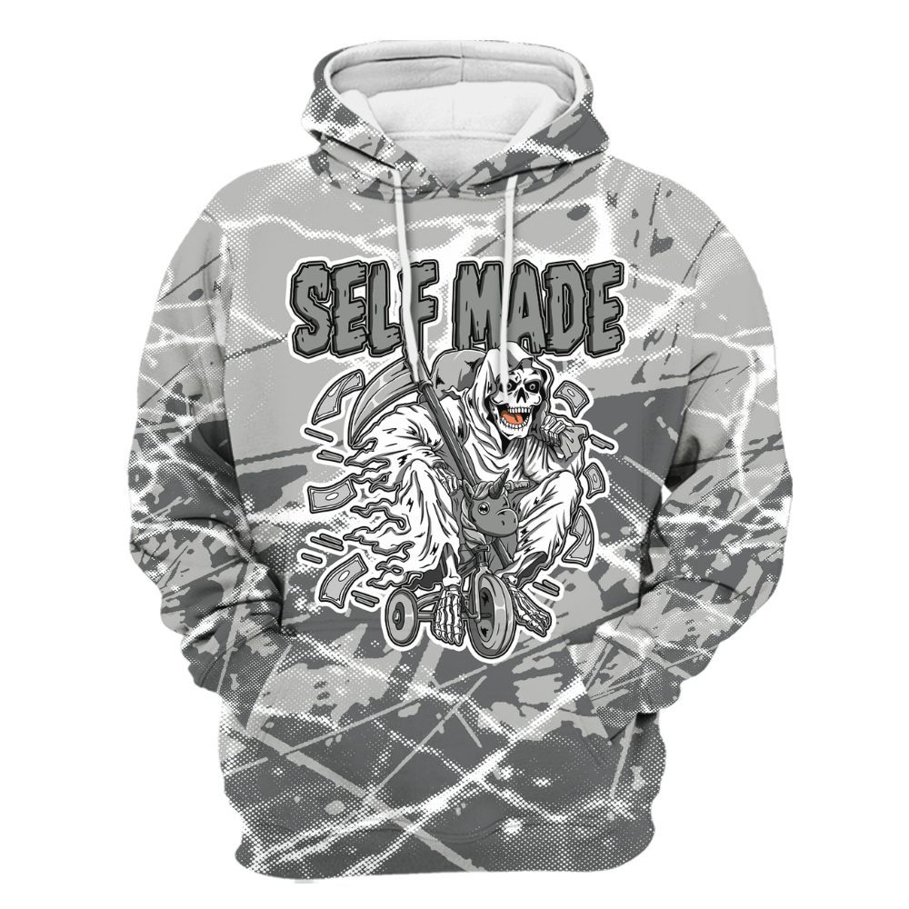 Hoodie To Match Retro Wet Cement 4s - Self Make Skeleton Profound All Over Print