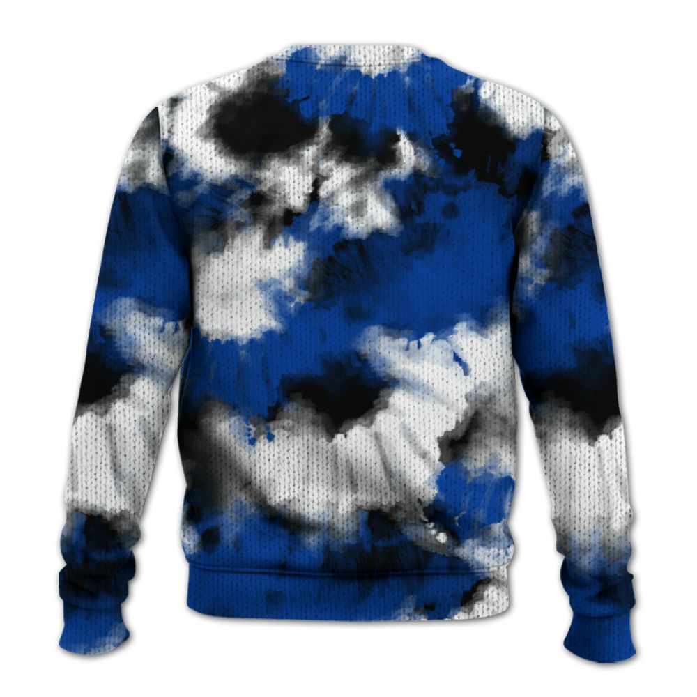 Knitted Sweater To Match Hyper Royal 12s - Tie Dye FK Around Find Out