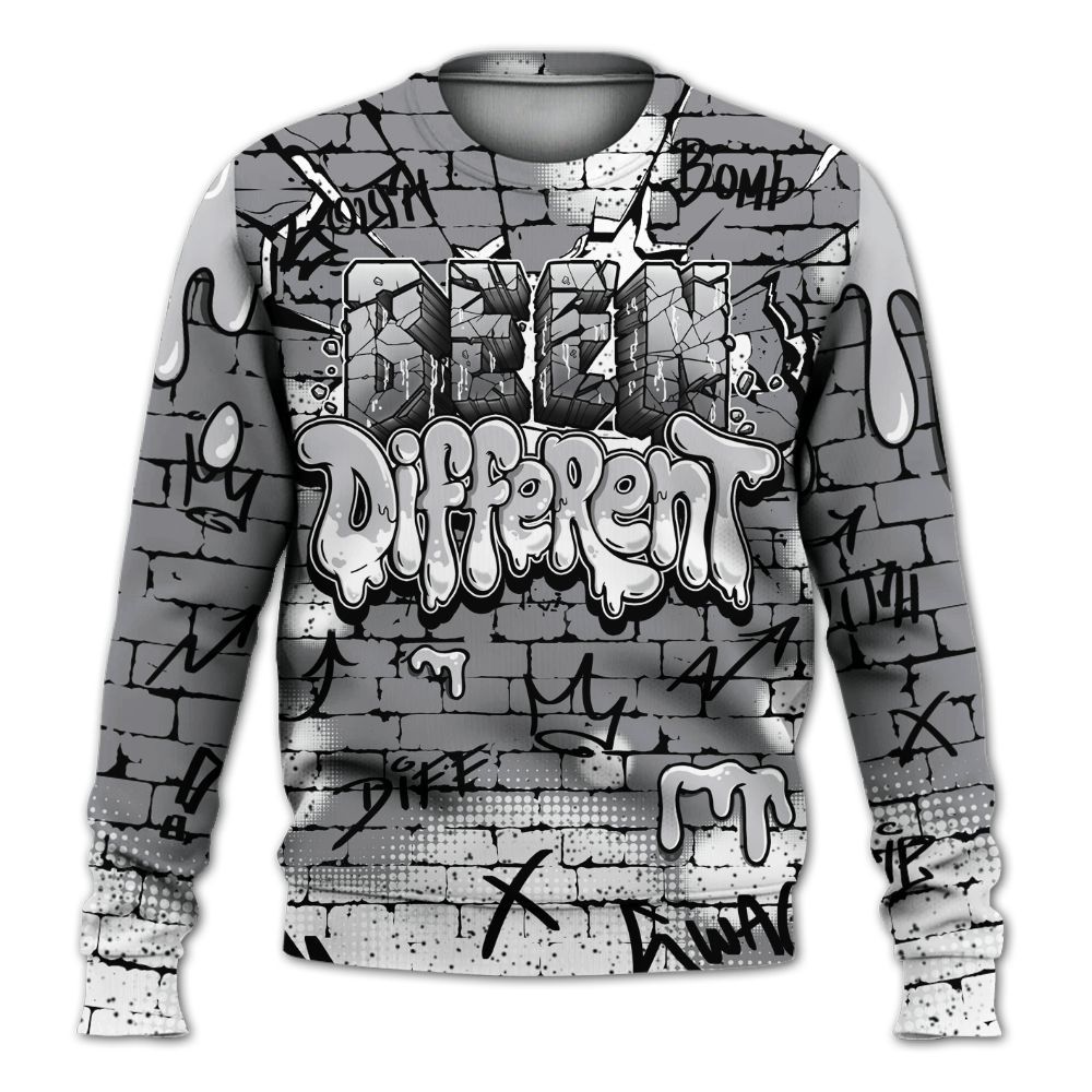 Sweatshirt To Match Retro Wolf Grey 5s - Been Different All Over Print