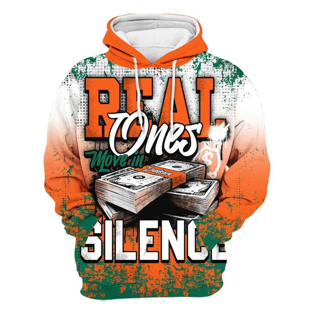 Hoodie To Match SoleFly Sail Gorge Green 3s - Move In Silence Money Street Retro All Over Print