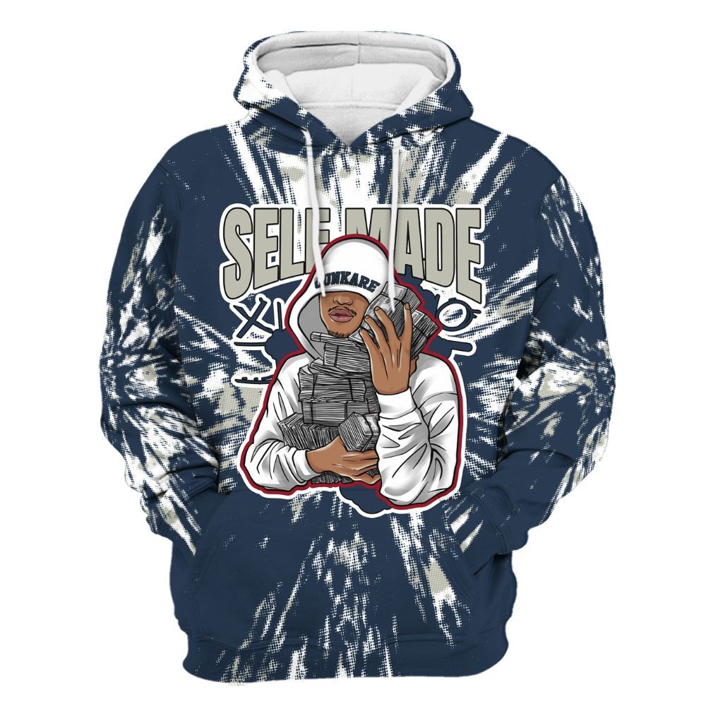 Hoodie To Match White Midnight Navy 6s - Selfmade Lux All Over Print