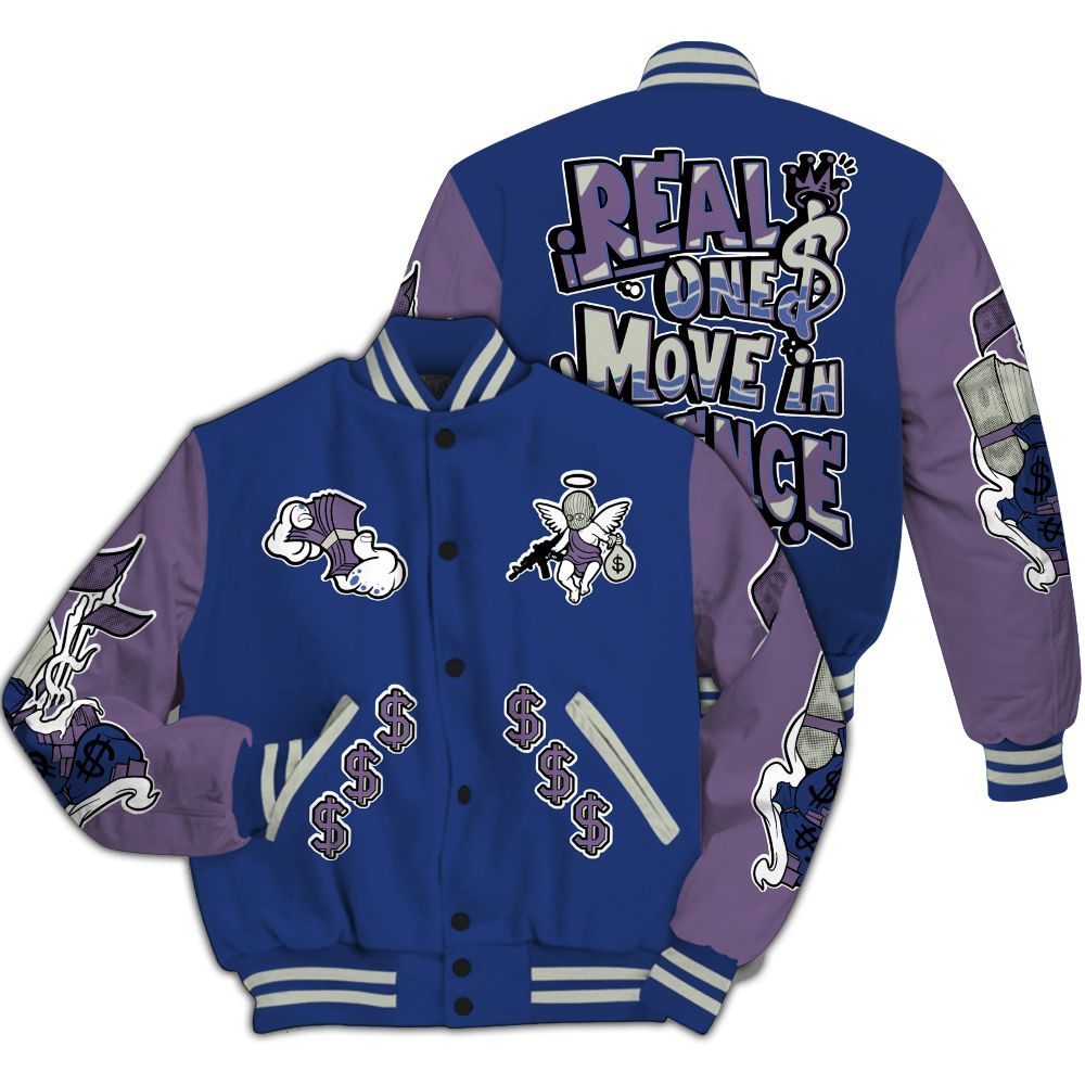 Varsity Jacket To Match Low OG Voodoo Alternate 1s - Ones Move In Silence Graphic All Over Print