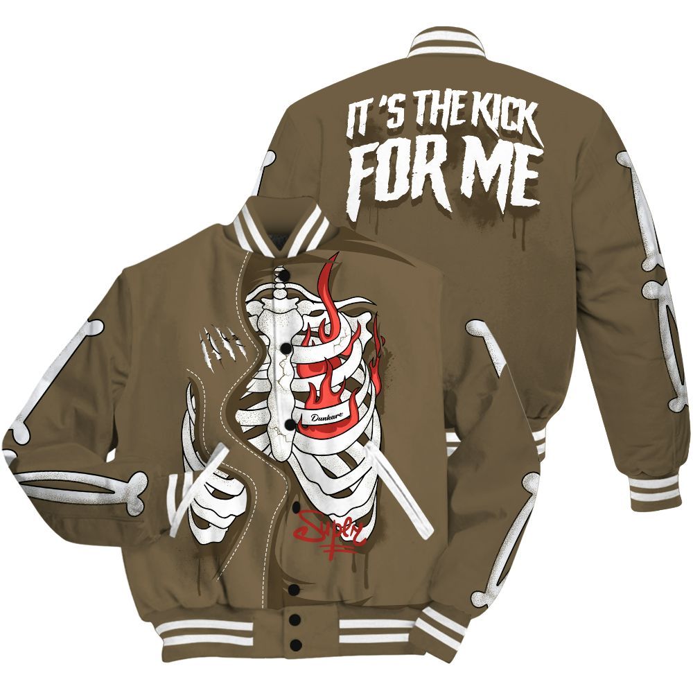 Varsity Jacket To Match Olive 9s - It's The Kick For Me All Over Print