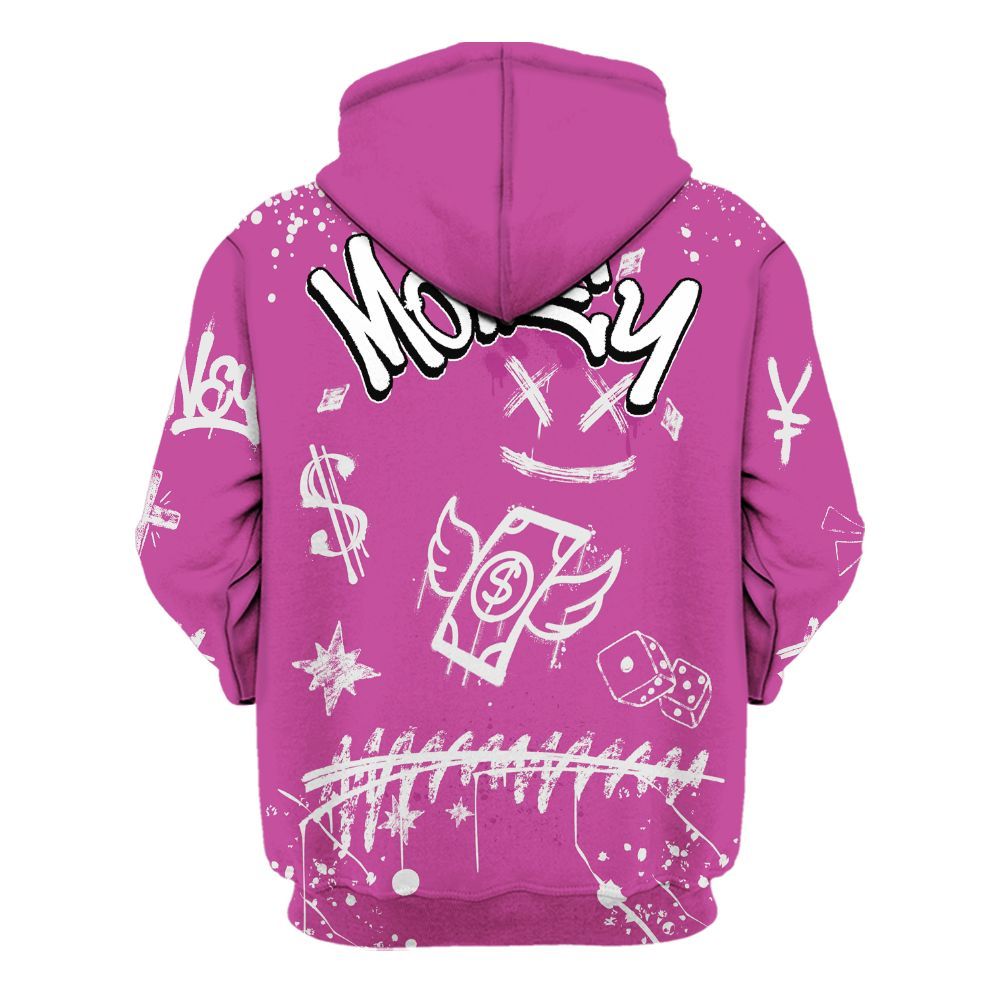 Hoodie To Match Dunk Low Active Fuchsia - Everybody Paid In Full Crayon All Over Print