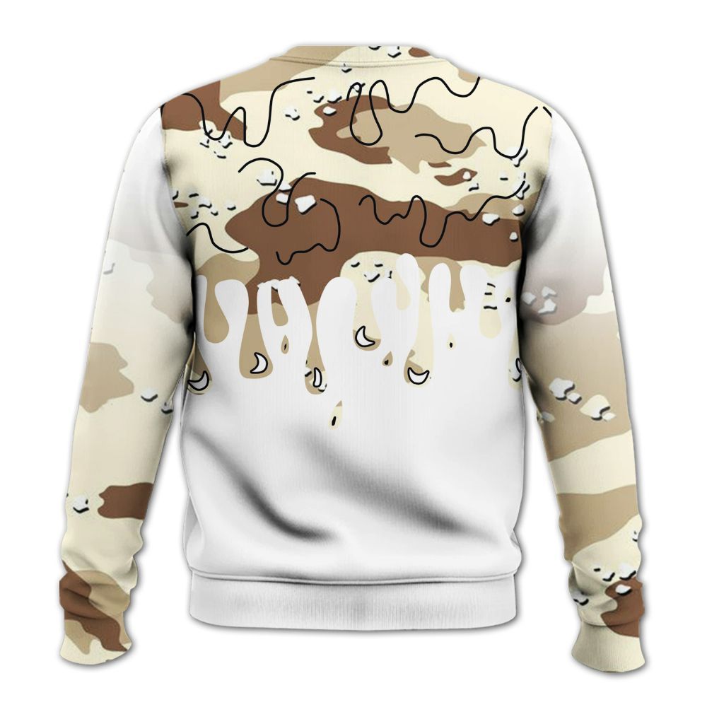 Sweatshirt To Match Desert Camo 3s - Snake Trust No One Drip All Over Print