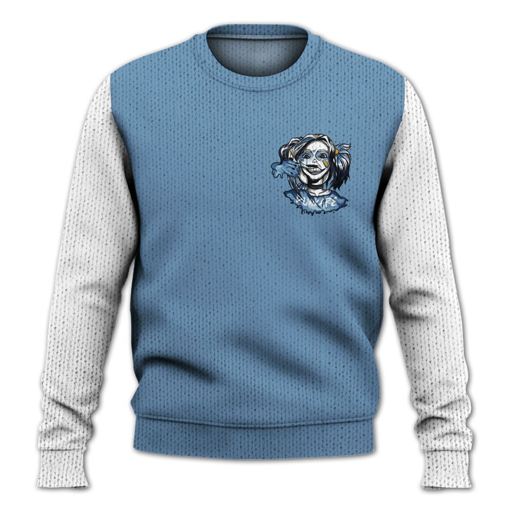 Knitted Sweater To Match High OG First In Flight 1s, Custom Name Bad Girl HAHA