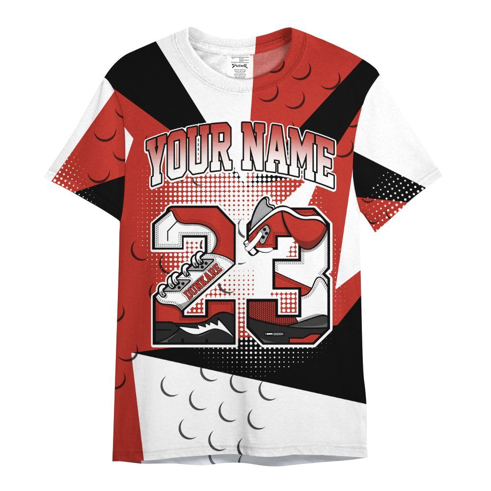 Shirt To Match Dunk Low St. Johns - Poly Custom Name Number 23 5s All Over Print