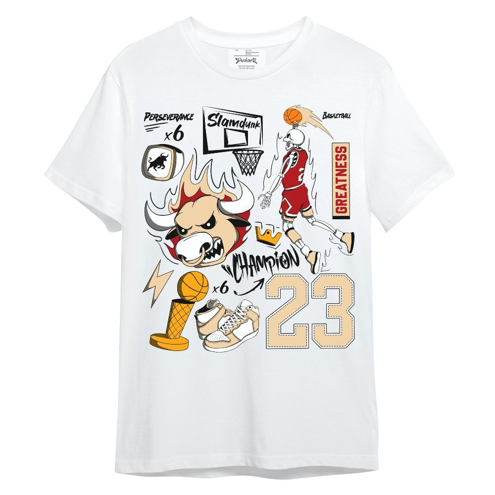 Shirt To Match Dunk Low Strawberry Waffle - 23 Doodle Basketball Legend Skeleton Unisex Shirt