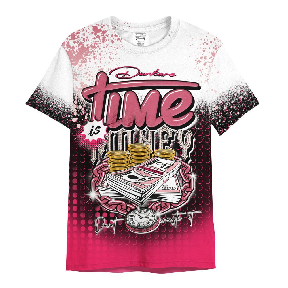 Shirt To Match A'One Hyper Pink Shirt, Halftone Time Is Money All Over Print