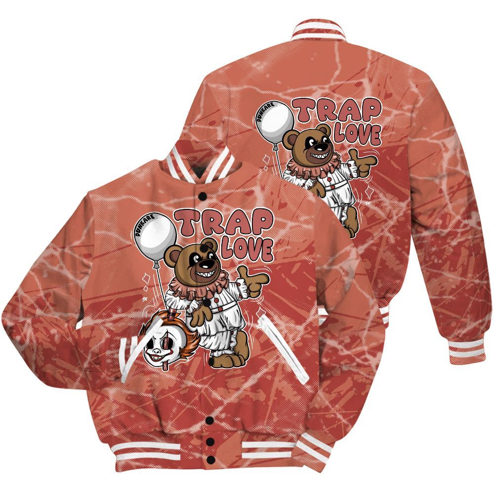 Varsity Jacket To Match Dune Red 13s Shirt - Trap Loves Bear Profound All Over Print