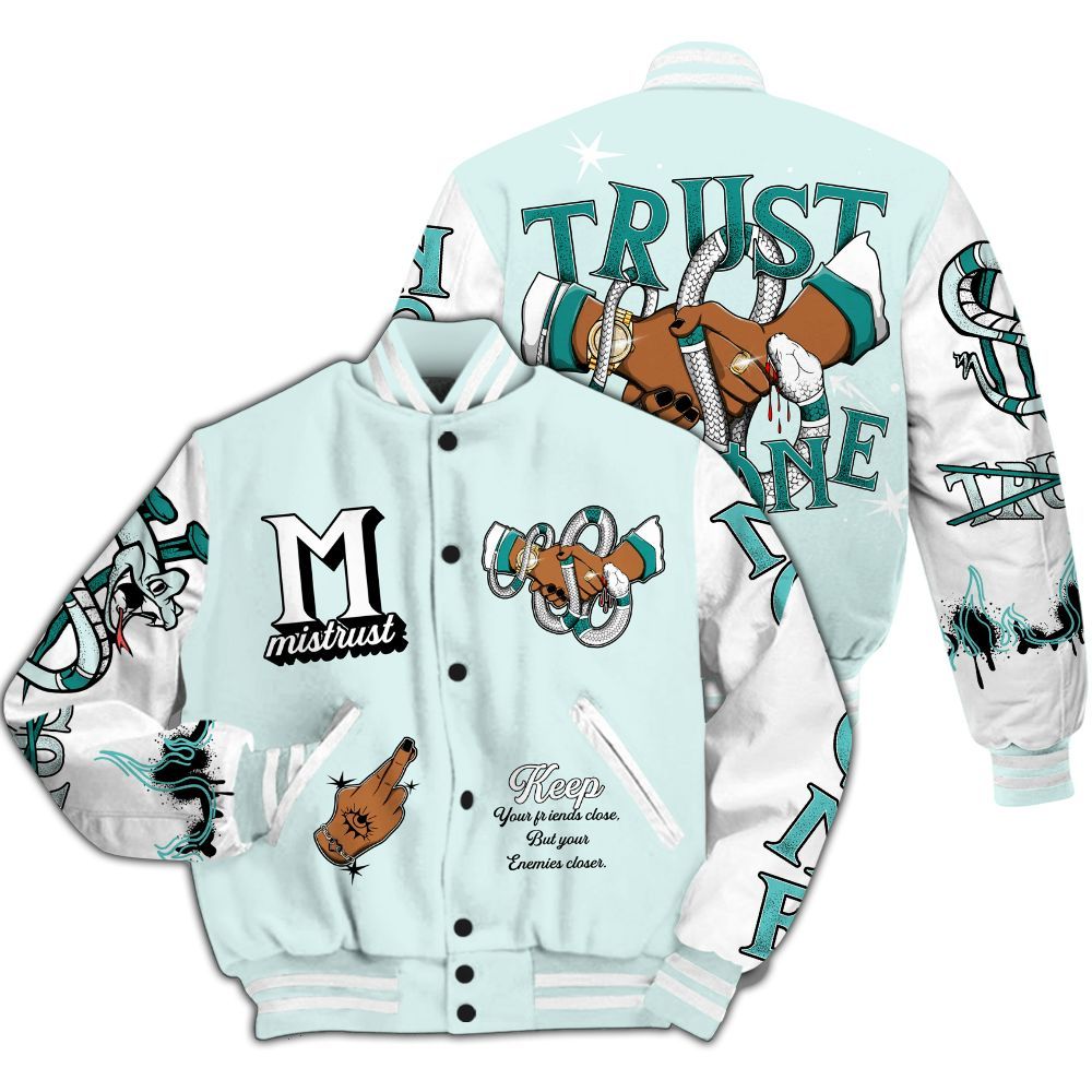 Varsity Jacket To Match KD 4 Easter Mint Candy - Trust No One Crayon All Over Print