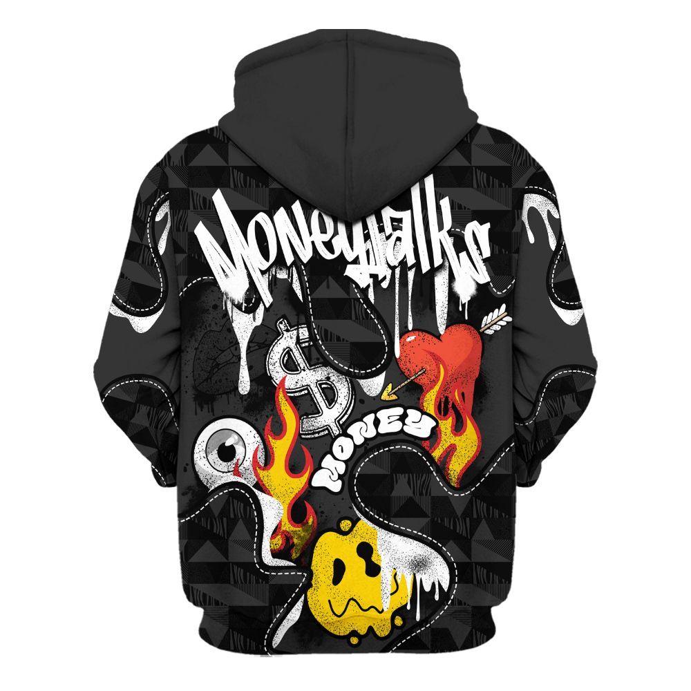 Hoodie To Match White Thunder 4s - 23 Smile Burning Heart All Over Print