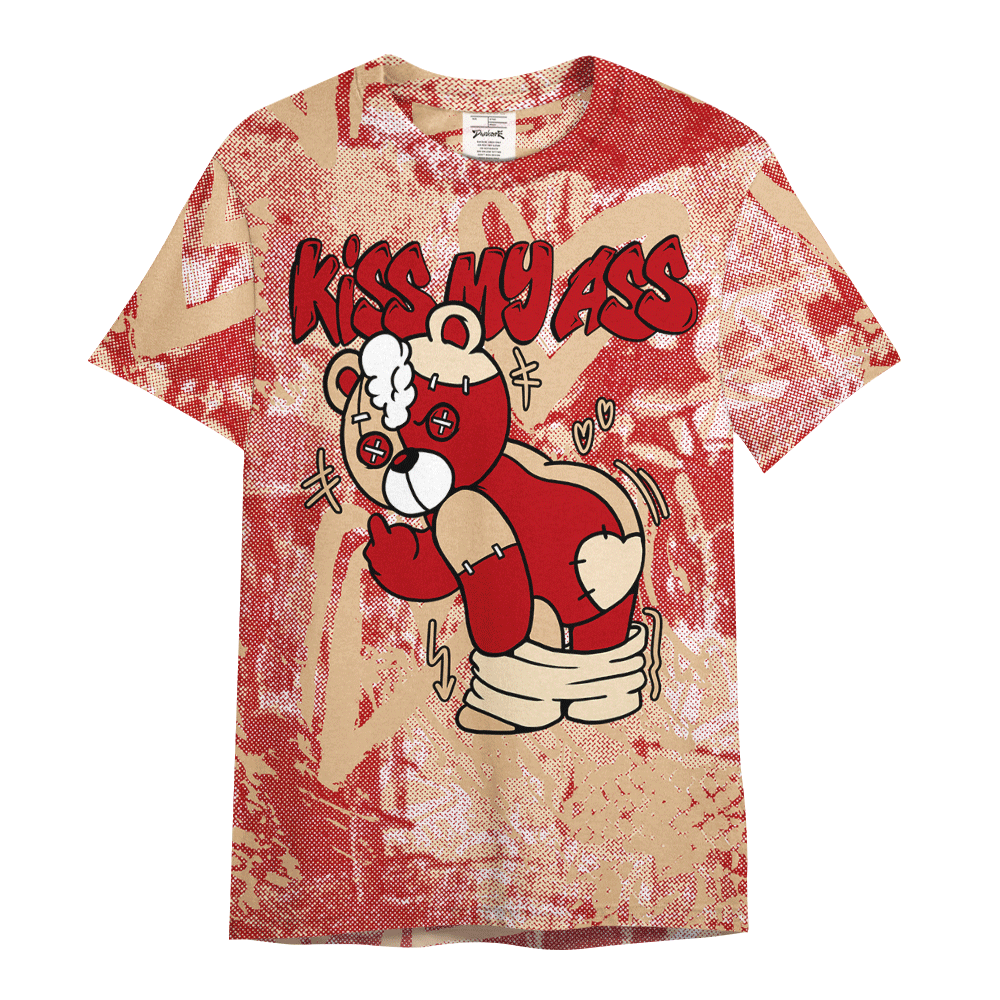 Shirt To Match Dunk Low Strawberry Waffle - Kiss My Hugz Heart Grunge Graphics Shirt Unisex