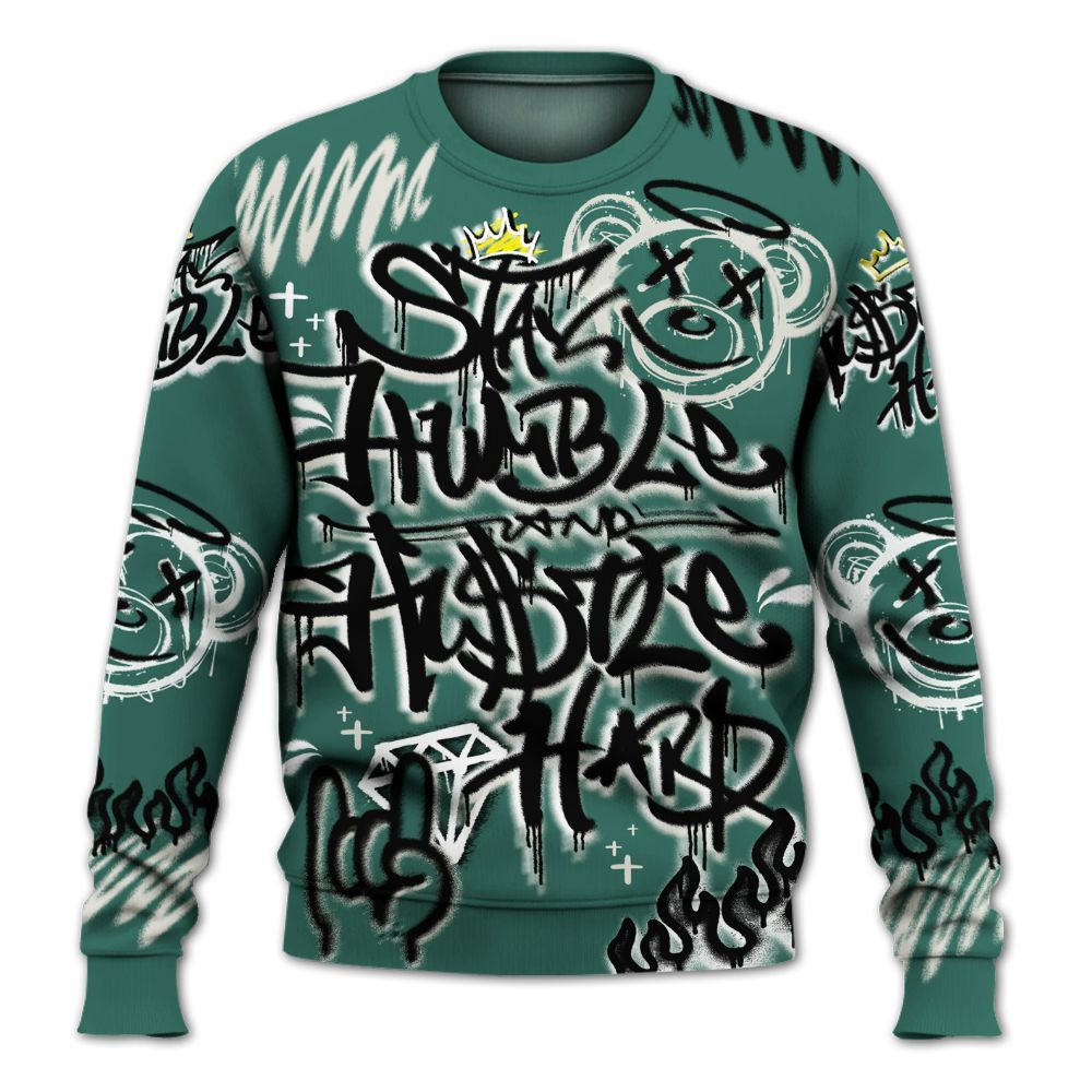 Sweatshirt To Match RM Oxidized Green 4s - Humble Drip Streetwear Graffity All Over Print