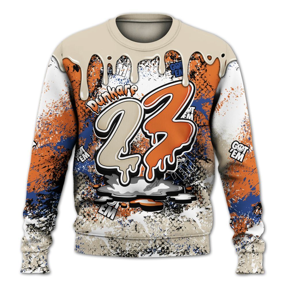 Sweatshirt To Match Air Max 90 Rattan Birch - Dripping 23 Drip All Over Print