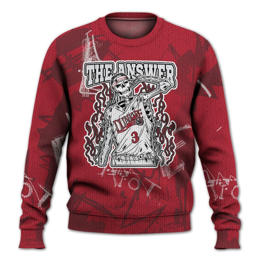 Knitted Sweater To Match Black Toe 14s - Allen Answer Skeleton Messyz