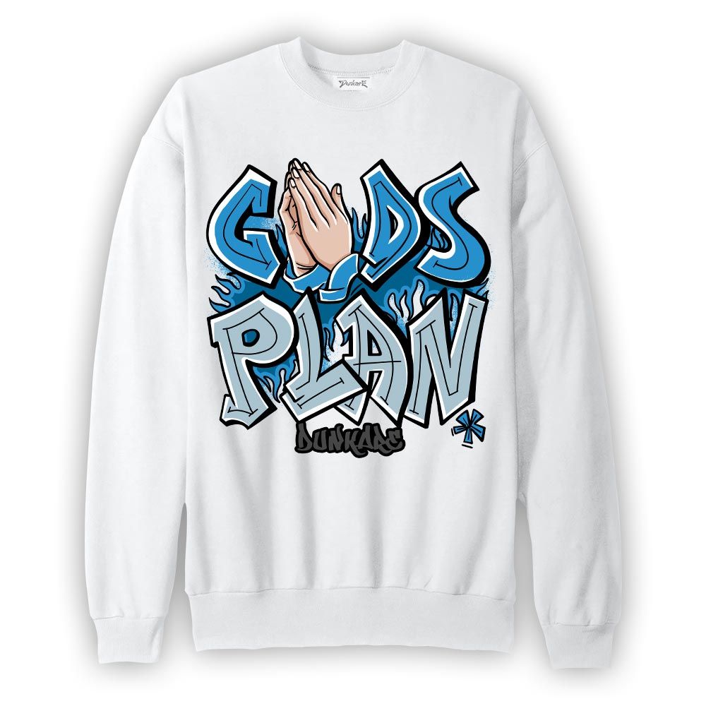 Sweatshirt To match Powder Blue 9s Sweatshirt - Gods Plan Graffiti Graphic