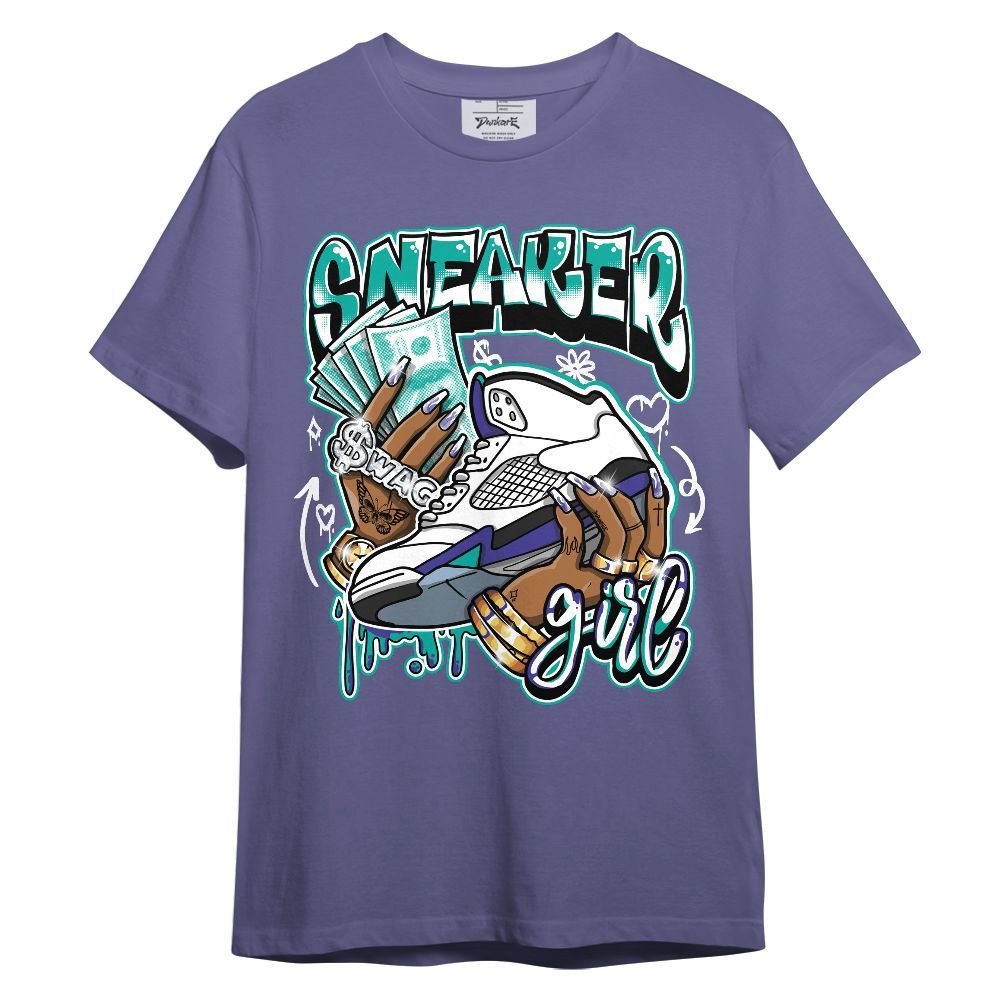 Shirt To Match Retro Grape 5s - Sneaker Girl Money Doodle Graphic