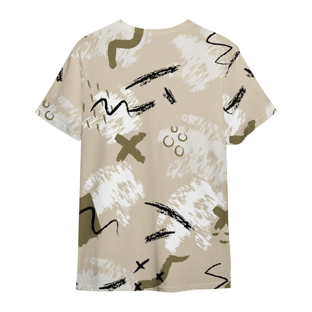Shirt To Match Sail Neutral Olive 6s - Hustle Grind Pray Graphic Street Style All Over Print