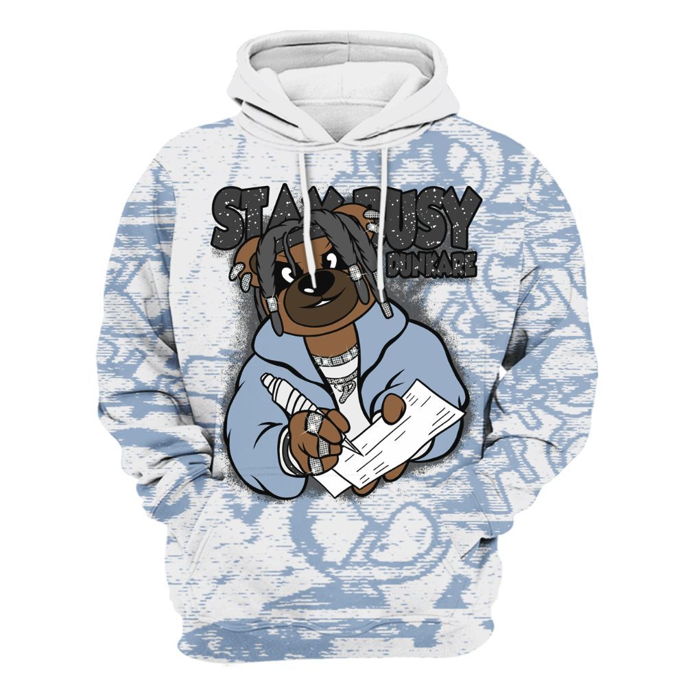 Hoodie To Match Reverse Black White 6s - Maintain Activity Bear Avant-Garde All Over Print