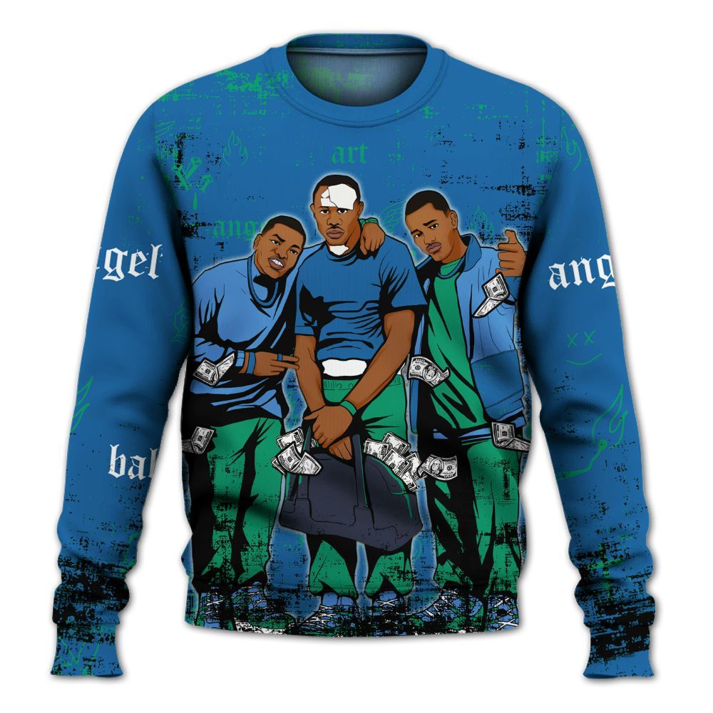 Sweatshirt To Match 95 Big Bubble Slate - Paid In Full Money All Over Print