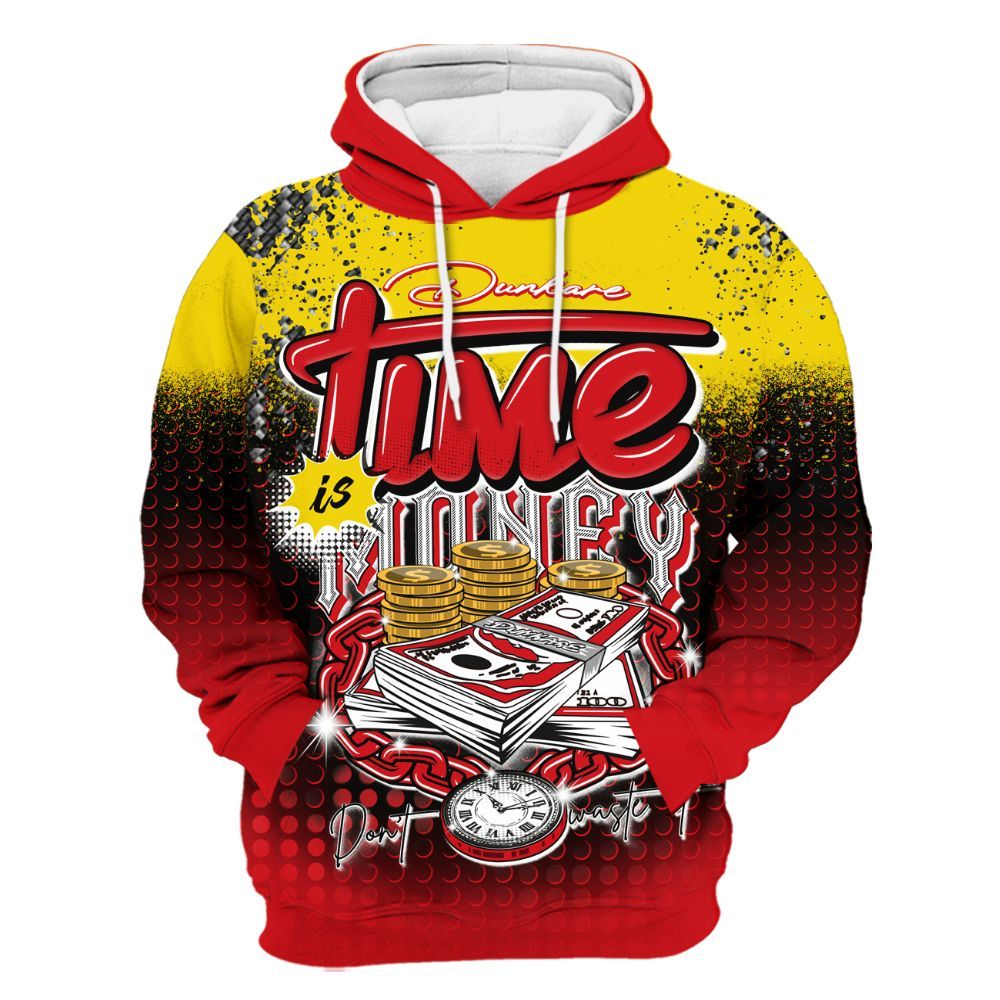 Hoodie To Match Ferrari 14s - Halftone Time Is Money All Over Print