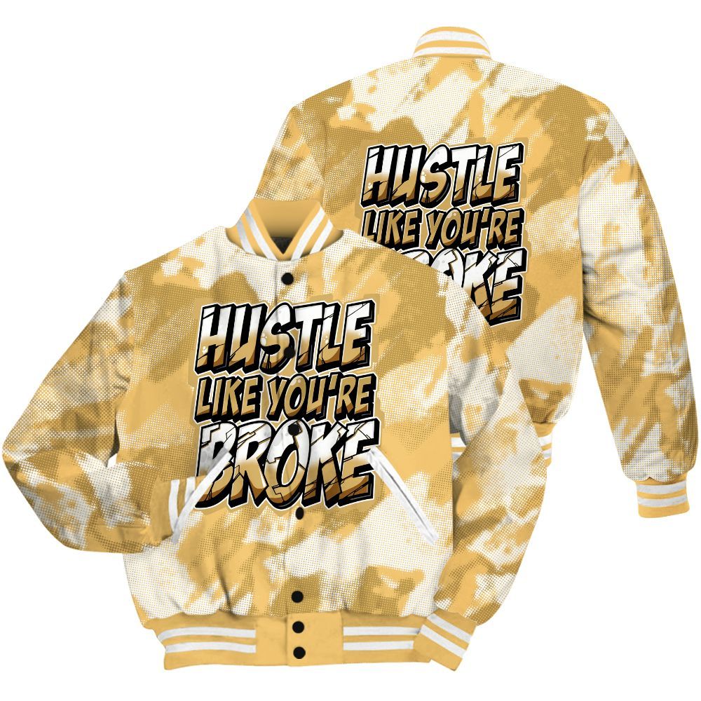 Varsity Jacket To Match Craft Paris 6s Shirt - Hustles Like Broke Abstract All Over Print