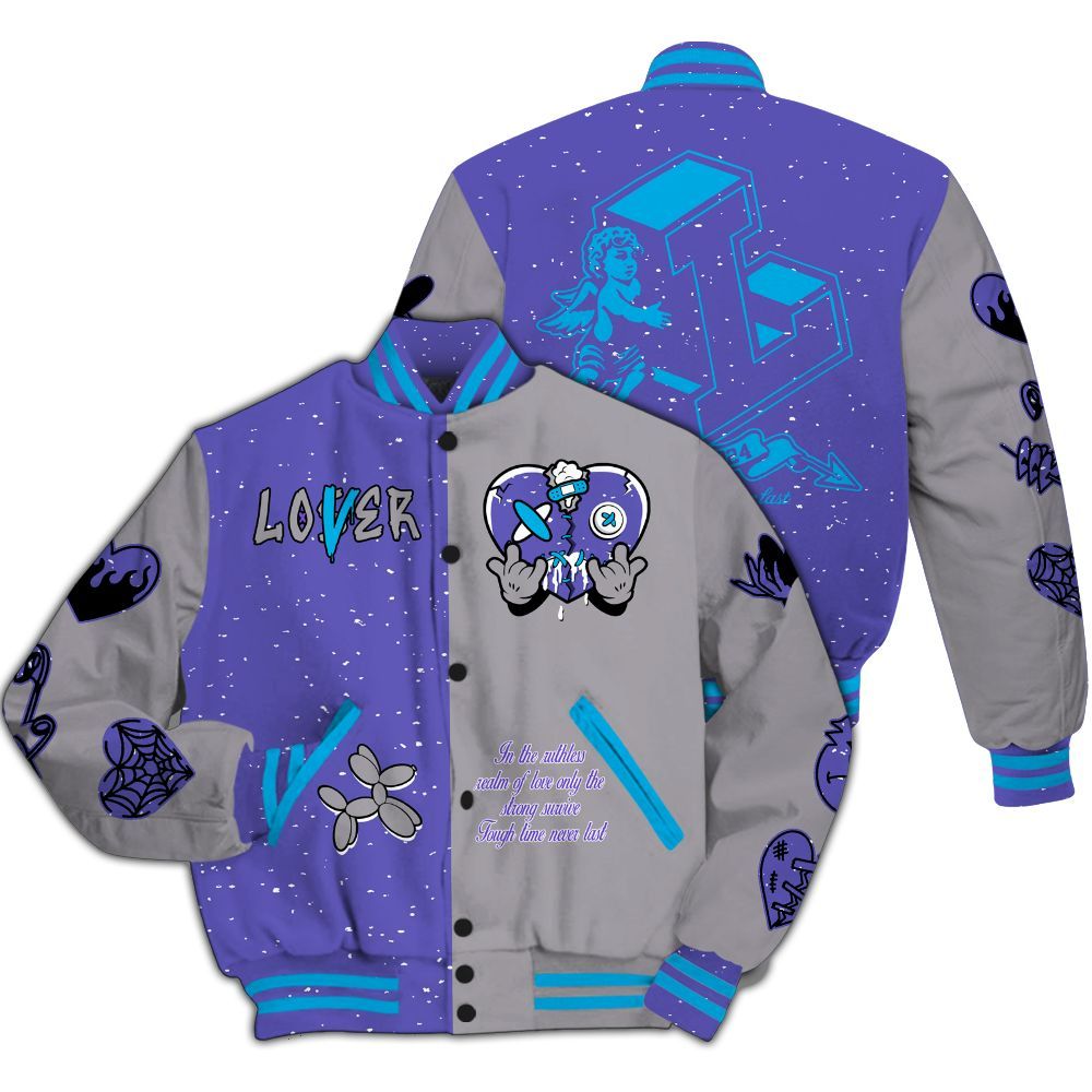 Varsity Jacket To Match Retro Aqua 8s - Loser Lover Heartbreak All Over Print