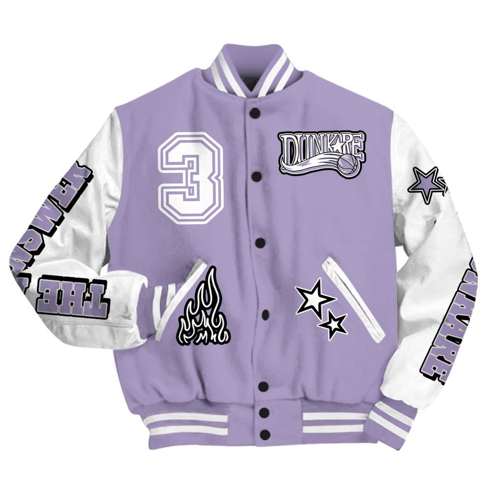 Varsity Jacket To Match Low Pure Violet 11s - Allen Answer Skeleton All Over Print