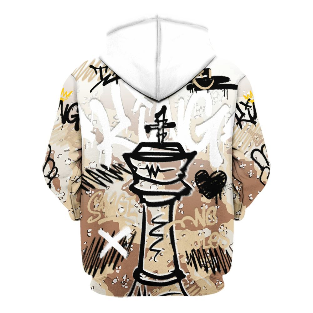 Hoodie To Match Desert Camo 3s - Street King Chess Streetwear All Over Print