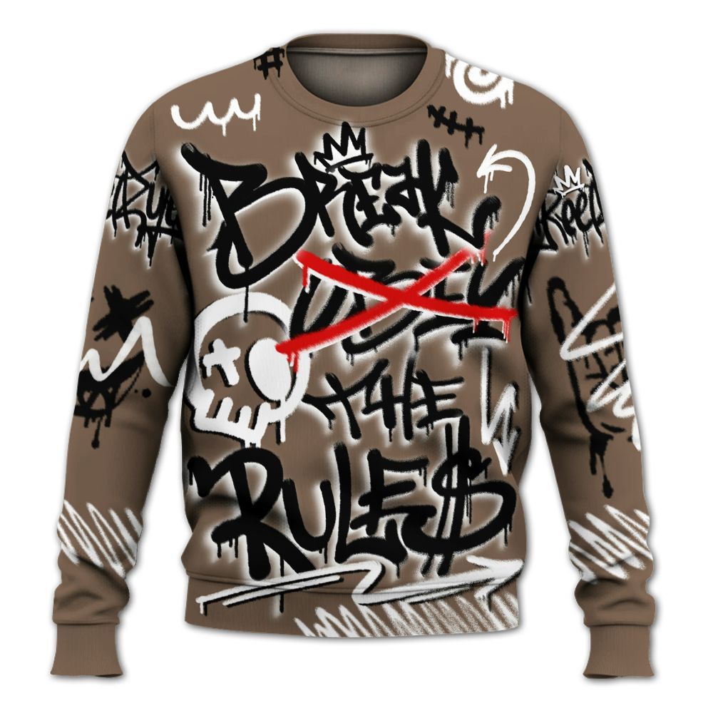Sweatshirt To Match Dark Mocha Jack - Break Rules Streetwear All Over Print