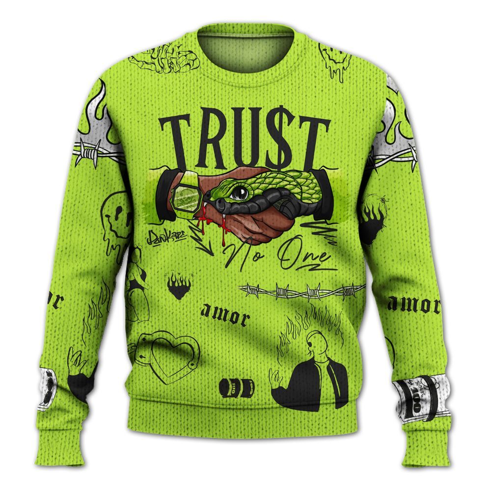 Knitted Sweater To Match Air Force 1 Low Dance Volt - Snake Trust No One